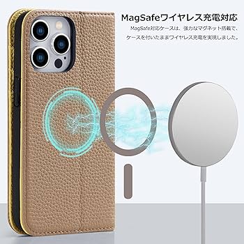 Amazon.co.jp: VISOUL iPhone15 Pro ケース 手帳型 本革 MagSafe